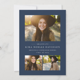 Fotokollage Classic Navy studenten-meddelande