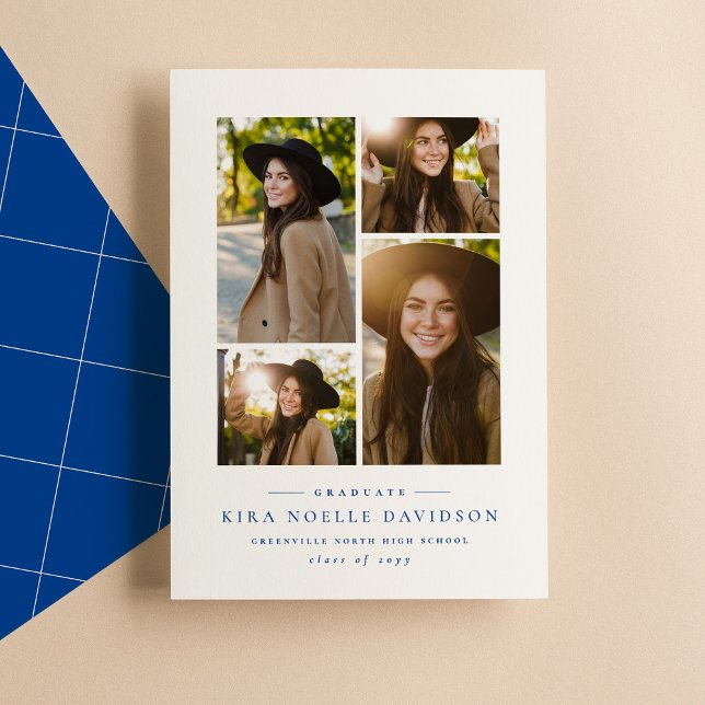 Fotokollage enkelt blått studenten-meddelande (Skapare uppladdad)