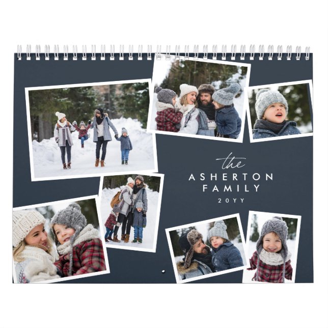 Fotokollage (familjerespelare) kalender (Omslag)
