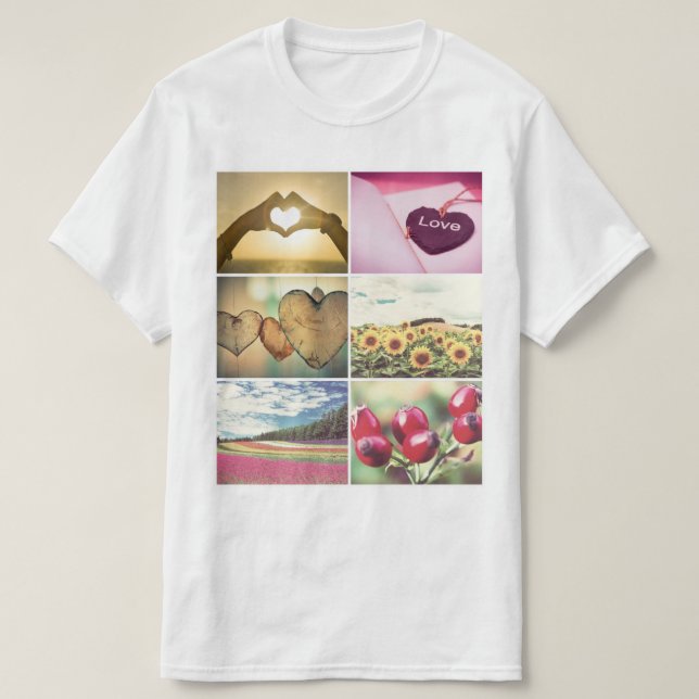 Fotokollage för anpassningsbar av personlig t-shirt (Design framsida)