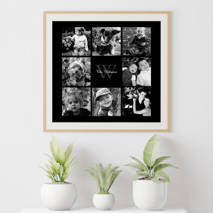 Fotokollage för anpassningsbar-familjen poster