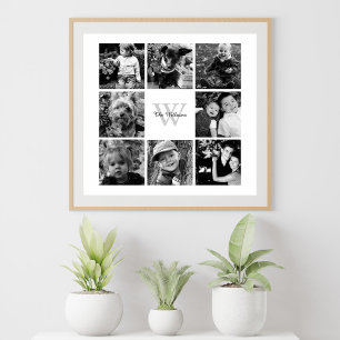 Fotokollage för anpassningsbar-familjen poster
