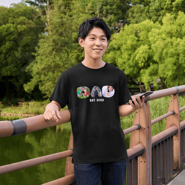 Fotokollage för anpassningsbar Fars dag PAPPA T Shirt (Skapare uppladdad)