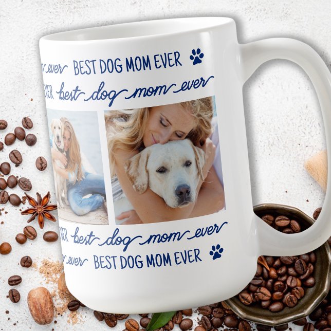 Fotokollage för Anpassningsbarna hund Mamma Kaffemugg (Skapare uppladdad)