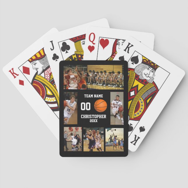 Fotokollage för basketboll casinokort (Baksidan)