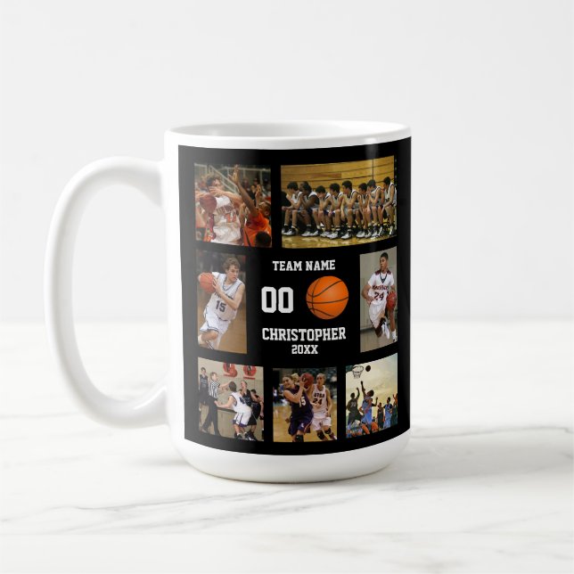 Fotokollage för basketboll kaffemugg (Vänster)