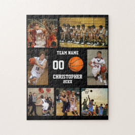 Fotokollage för basketbollteam pussel