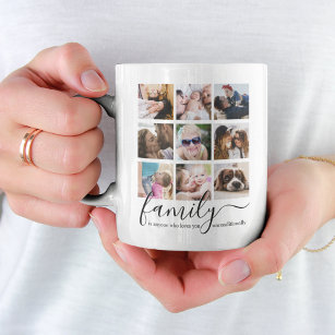 Fotokollage för Cute Lycklig-familjen Kaffemugg