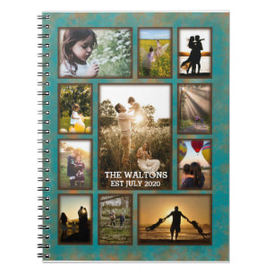 Fotokollage för elegant av koppar och Ram Anteckningsbok