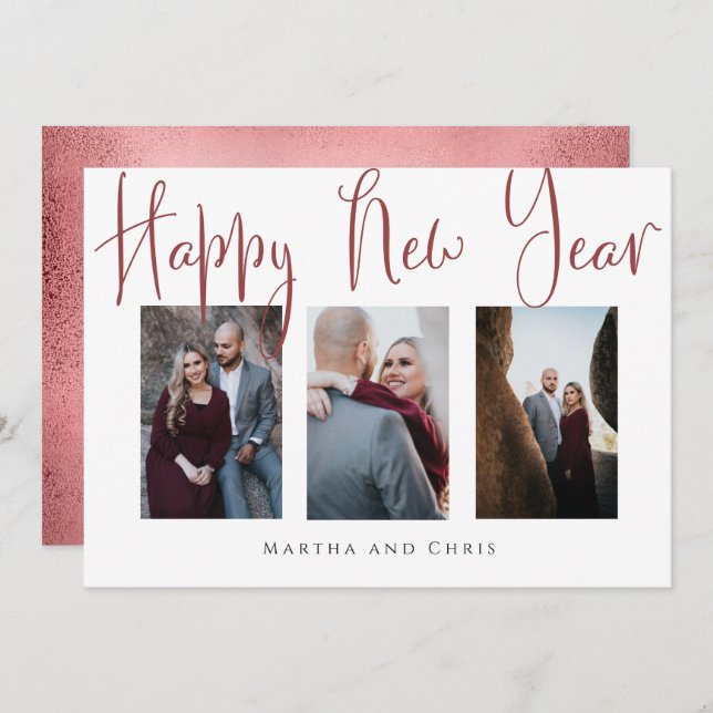 Fotokollage för elegant Ro Guld (Fram/baksida)