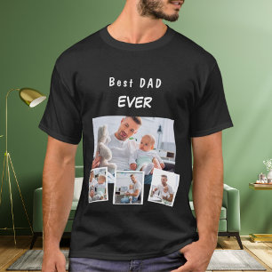 Fotokollage för familjen Far pappa T Shirt