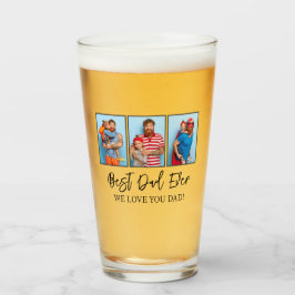 Fotokollage för familjen Fars dag Best Pappa någon Glaskopp