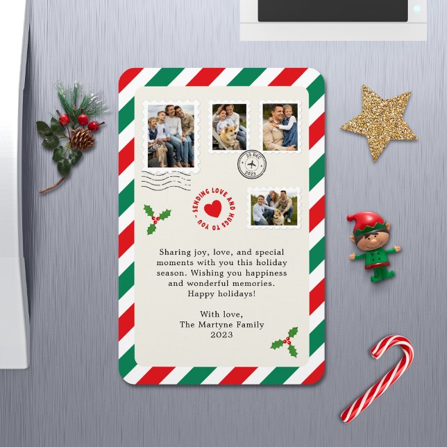 Fotokollage för familjen Helgdag i julfamiljen Magnet (Skapare uppladdad)