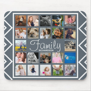 Fotokollage för familjen Modern White Arrows Musmatta