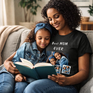 Fotokollage för familjen Mor mamma T Shirt