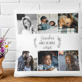 Fotokollage för familjen mors dag morma keepsaké kudde