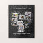 Fotokollage för familjen Namn| Familjens Träd Hear Pussel<br><div class="desc">Familjen Träd i Personlig Puzzle visningar bilder på dina familjemedlemmar på ett vackert hjärta träd, med namn och vackra citat. Visning din familj eller många generation av foton och lägg till så många foton som behövs. Lägg till anpassningsbarnas ordalydelse i den här designen genom att använda rutorna "Redigera den här...</div>