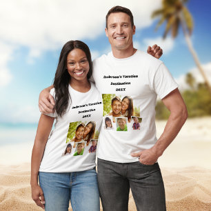 Fotokollage för familjeterester t shirt