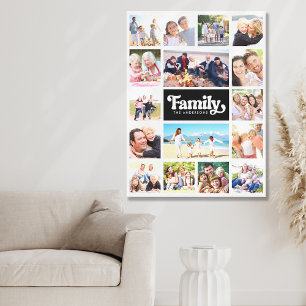 Fotokollage för familjetypgrafi 16 Bilder