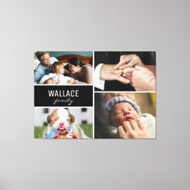 Fotokollage för Family namn många Canvastryck