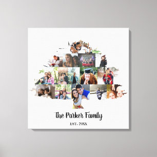 Fotokollage för Family Träd Canvastryck