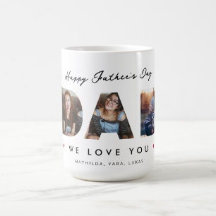 Fotokollage för fars dag 3 kaffemugg