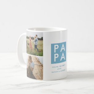 Fotokollage för fars dag Pappa Kaffemugg
