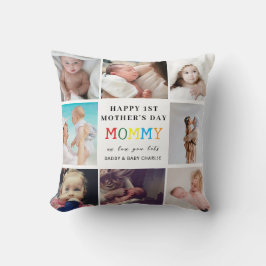 Fotokollage för första Mors dag Kudde