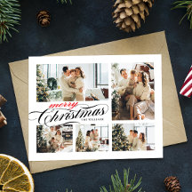 Fotokollage för god jul-typografi