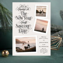 fotokollage för kalligrafi nytt år god jul