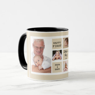 Fotokollage för Lycklig första Fars dag Pappa 5 Mugg