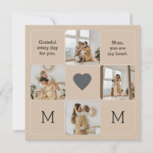 Fotokollage för Mamma - gratulationskort