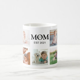 Fotokollage för Mamma Typography-familjen Kaffemugg
