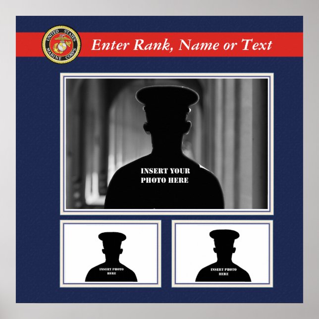 Fotokollage för marin kår poster (Framsidan)