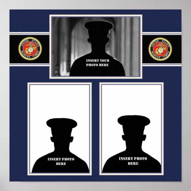 Fotokollage för marin skrapbok poster (Framsidan)