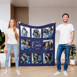 Fotokollage för marinblått mor mamma fleecefilt
