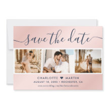 Fotokollage för marinblått och Bröllop