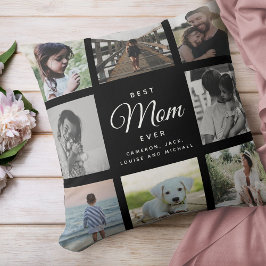 Fotokollage för Modern Chic Mors dag Mamma-familje Kudde