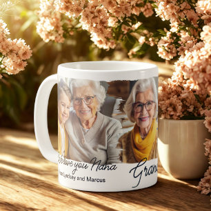 Fotokollage för modern elegant-personlig kaffemugg