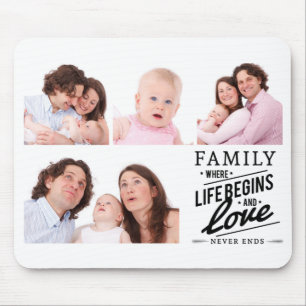 Fotokollage för Modern Family Kärlek-offert Musmatta