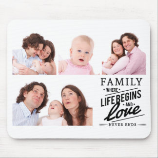 Fotokollage för Modern Family Kärlek-offert Musmatta