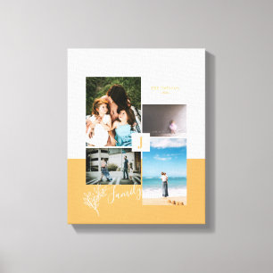 Fotokollage för Modern Färg-blockfamiljen Canvastryck