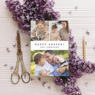 Fotokollage för Modern Glad påsk Lodrät-familjen Julkort