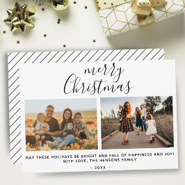 Fotokollage för Modern God jul-skriptfamiljen Julkort