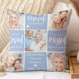 Fotokollage för Modern Memorial Family Personlig Kudde