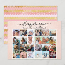 Fotokollage för Modern Ro Guld Rosa Elegant  