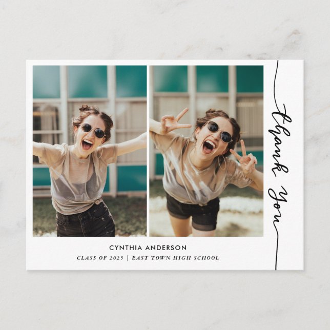 Fotokollage för modern Tack i Studenten Vykort (Framsida)