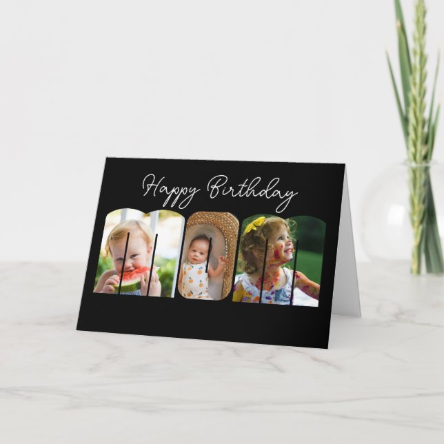 Fotokollage för MOM-mamma Birthday-kort Kort (Framsida)