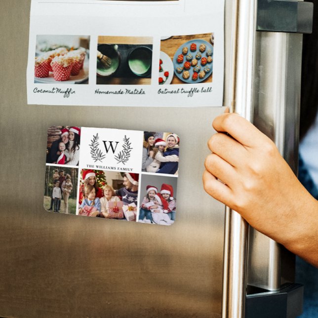 Fotokollage för monogramfamiljen magnet (Skapare uppladdad)