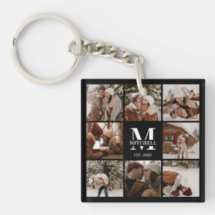 Fotokollage för monogrammed familj   Monogram Gift